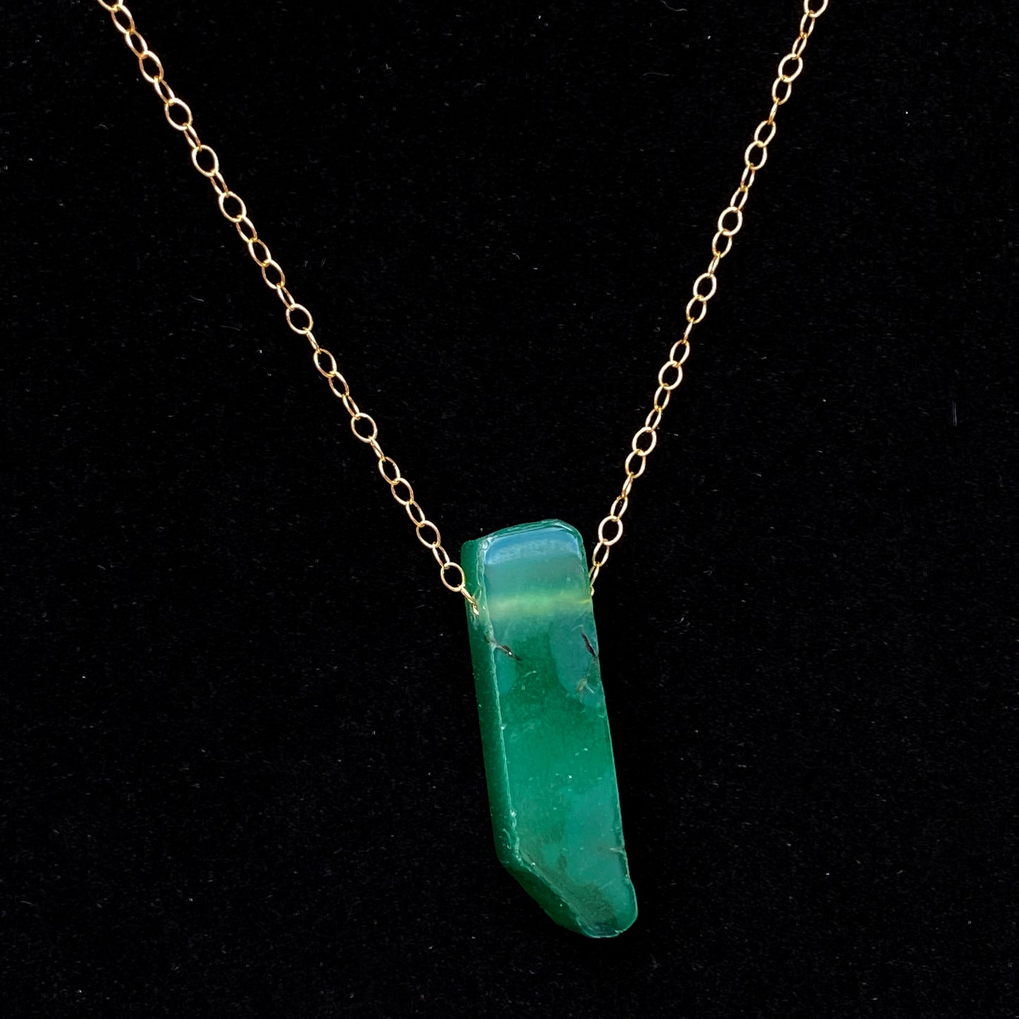 Green Agate Gemstone Necklace