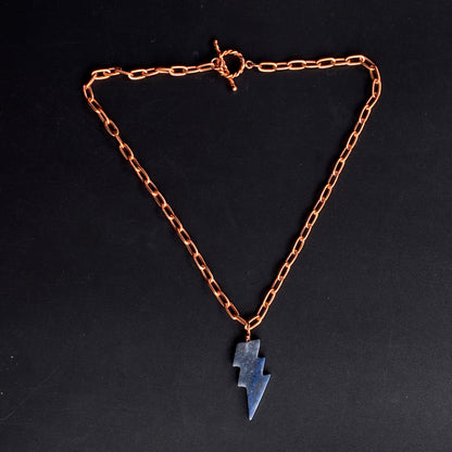 Blue Aventurine Bolt Necklace