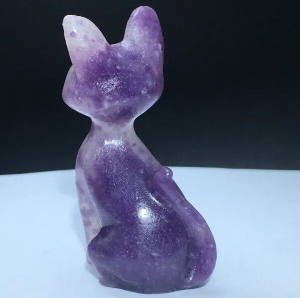 Lepidolite Kitty Cat Figurine