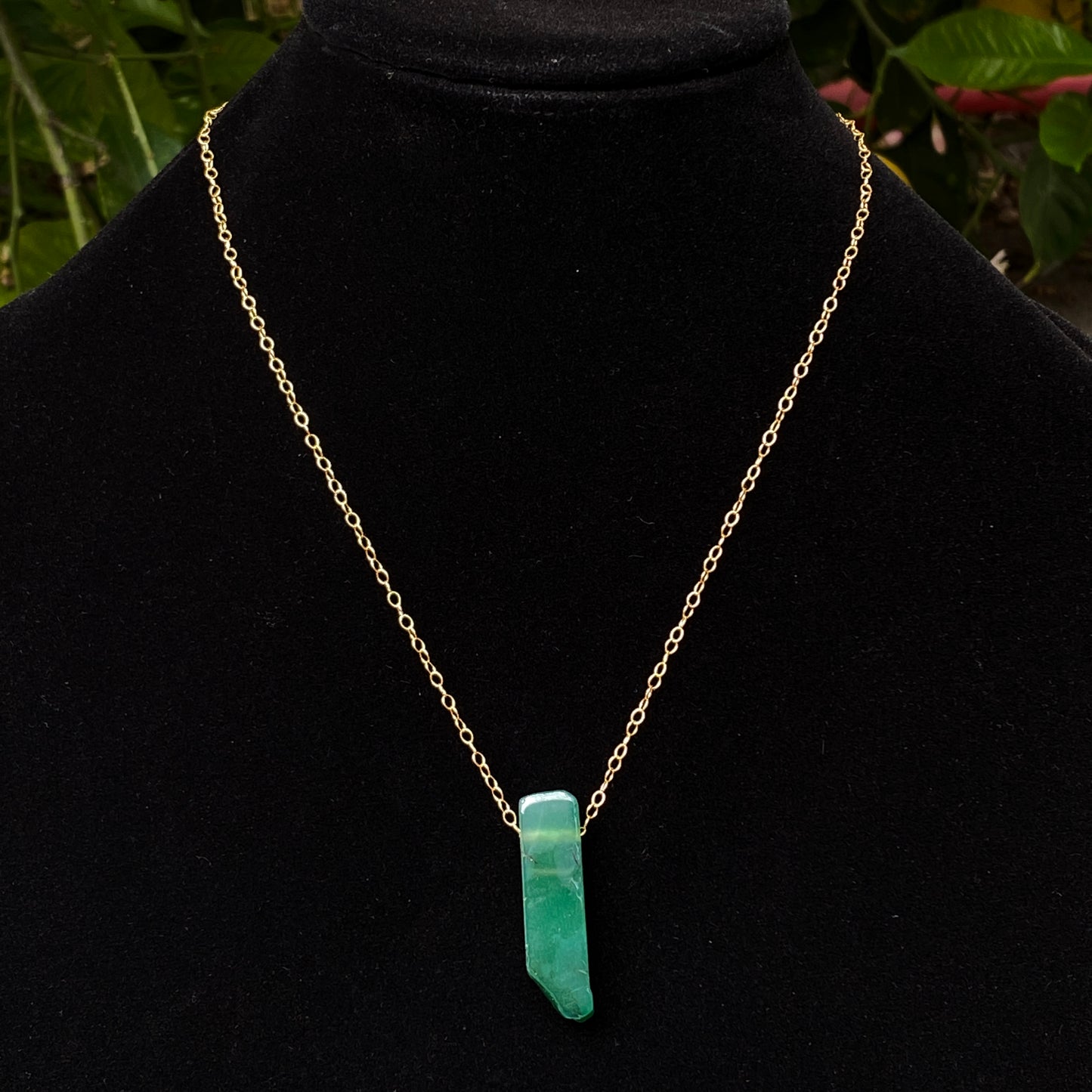 Green Agate Gemstone Necklace