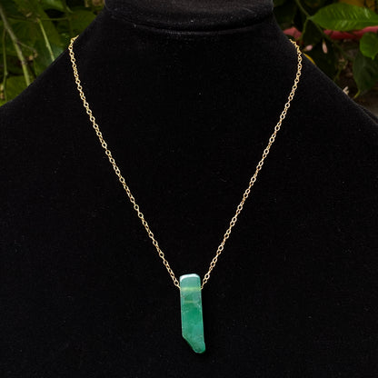 Green Agate Gemstone Necklace