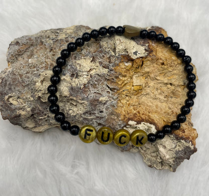 Onyx “Fuck” Bracelet