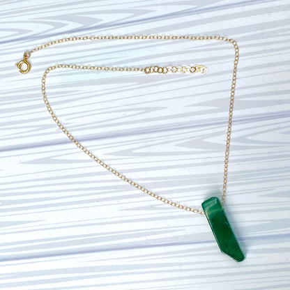 Green Agate Gemstone Necklace