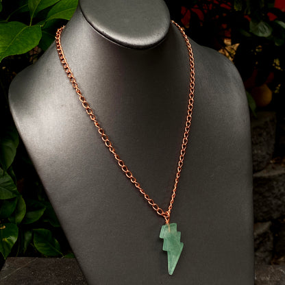 Green Aventurine Bolt Necklace