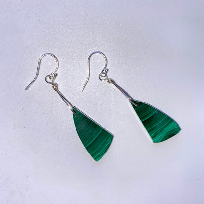 Malachite Drop Dangle Earrings