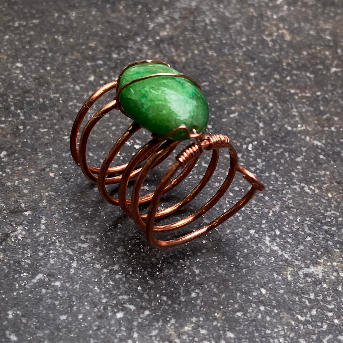 Emerald and Copper Ring