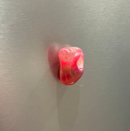 Pink Agate Refrigerator Magnet