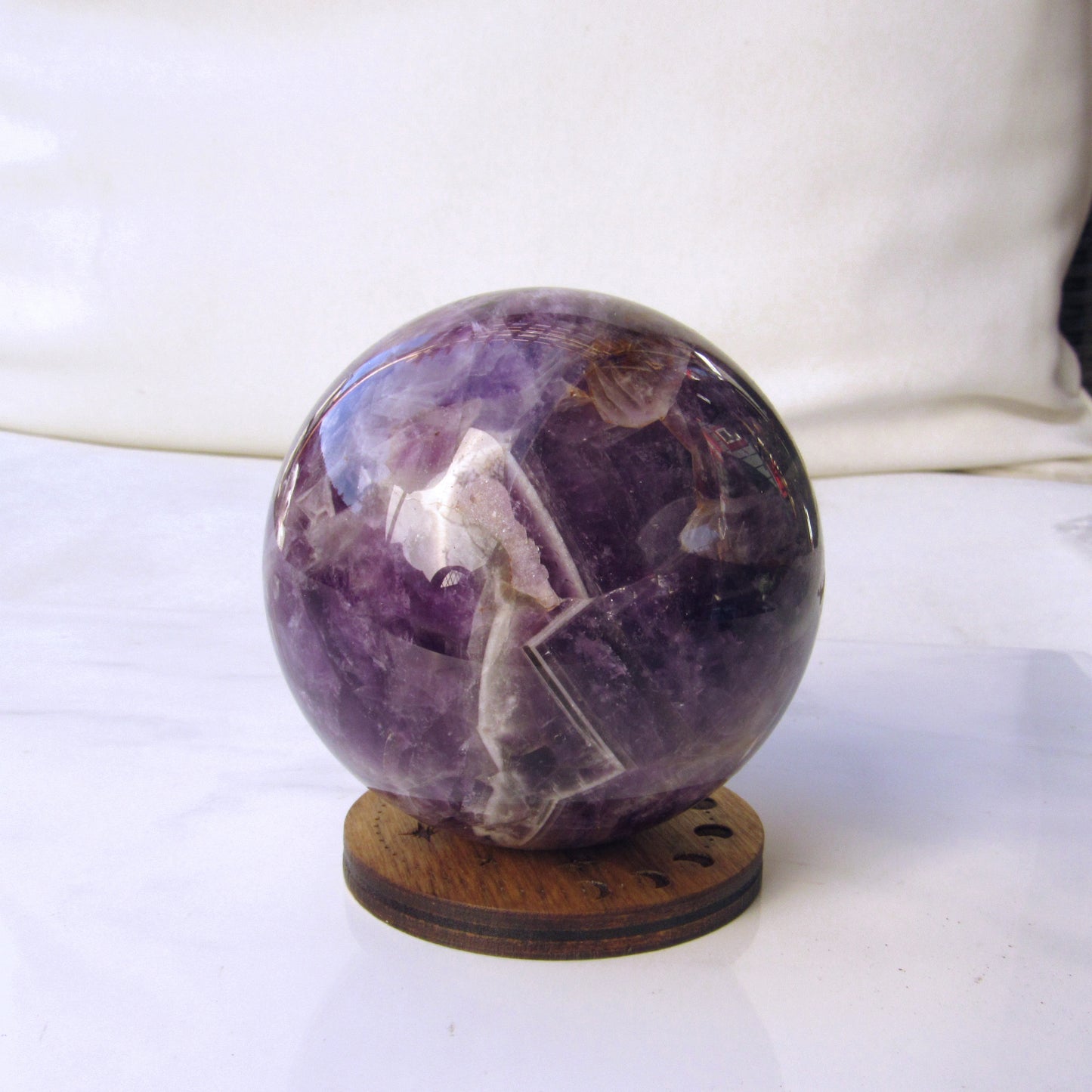 Genuine Amethyst gemstone Sphere, Reiki Healing