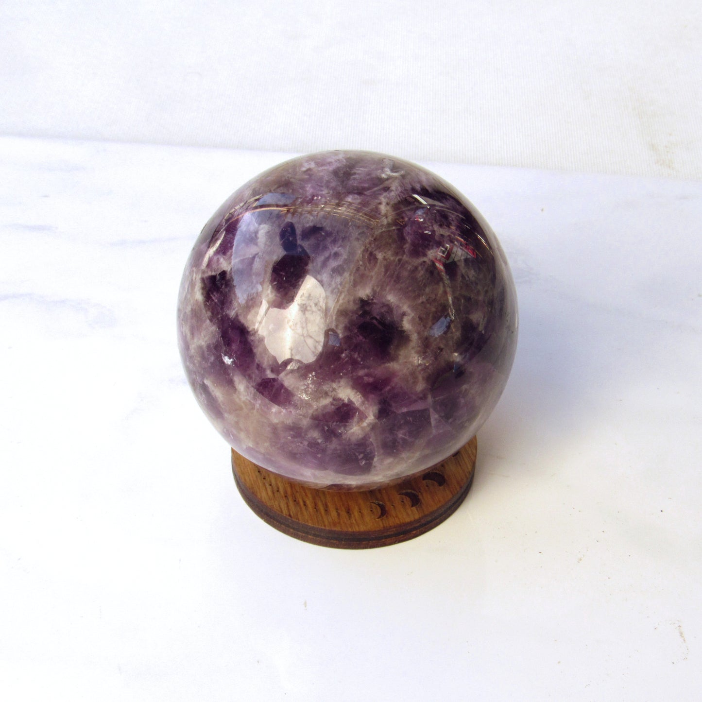 Genuine Amethyst gemstone Sphere, Reiki Healing