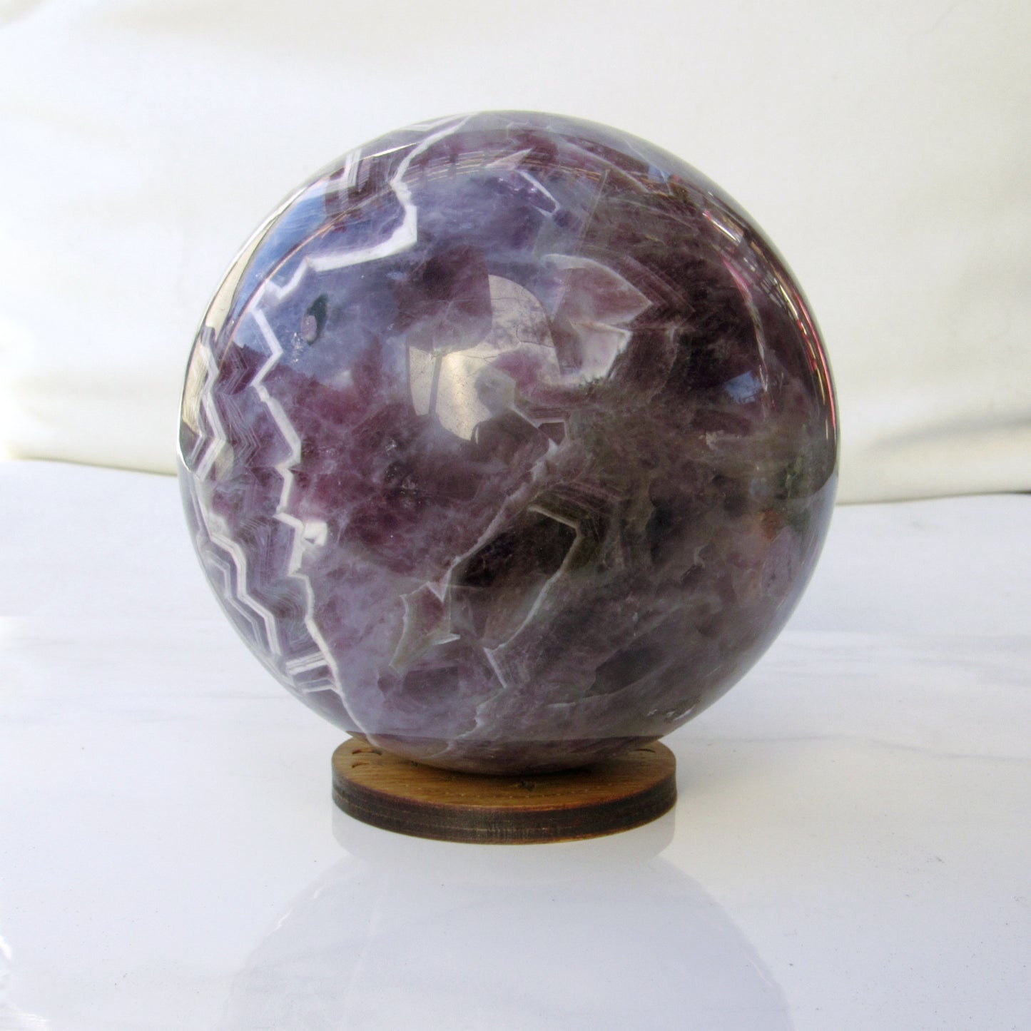 Amethyst crystal gemstone sphere