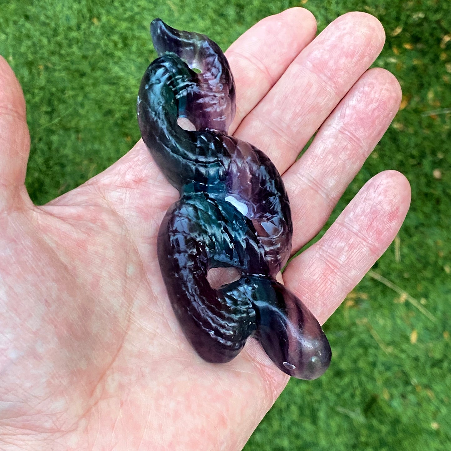 Gemstone Carved Snakes