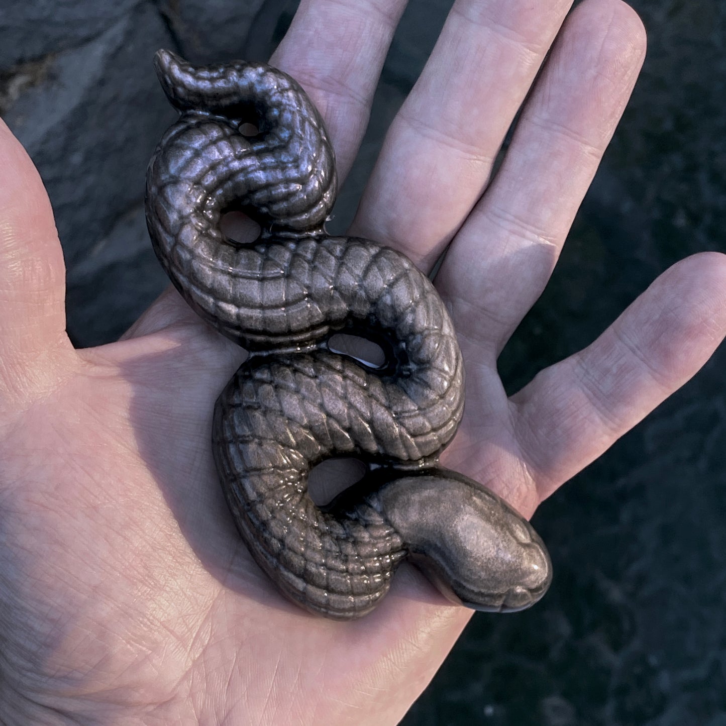 Gemstone Carved Snakes