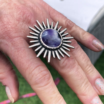 Amethyst Sun Ring