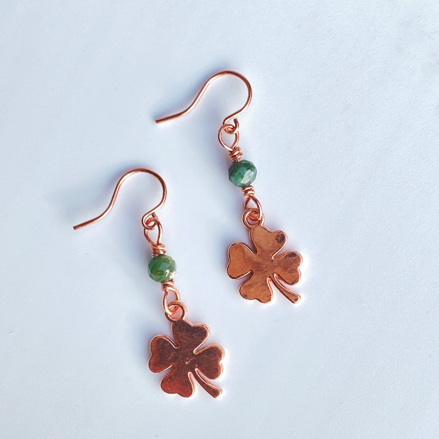 Clovers and Gemstone Earrings