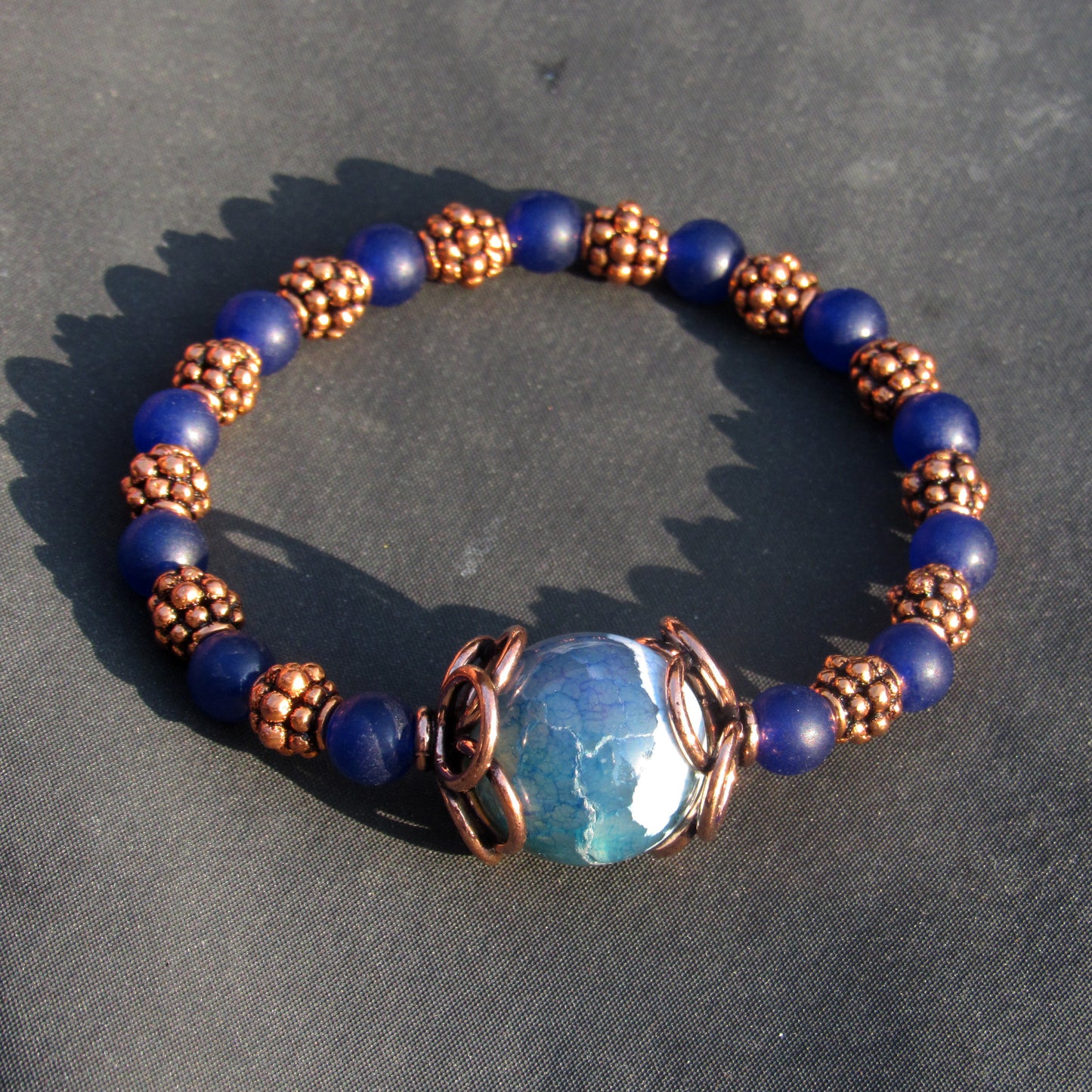 Genuine Copper and Gemstone Bracelet Collection