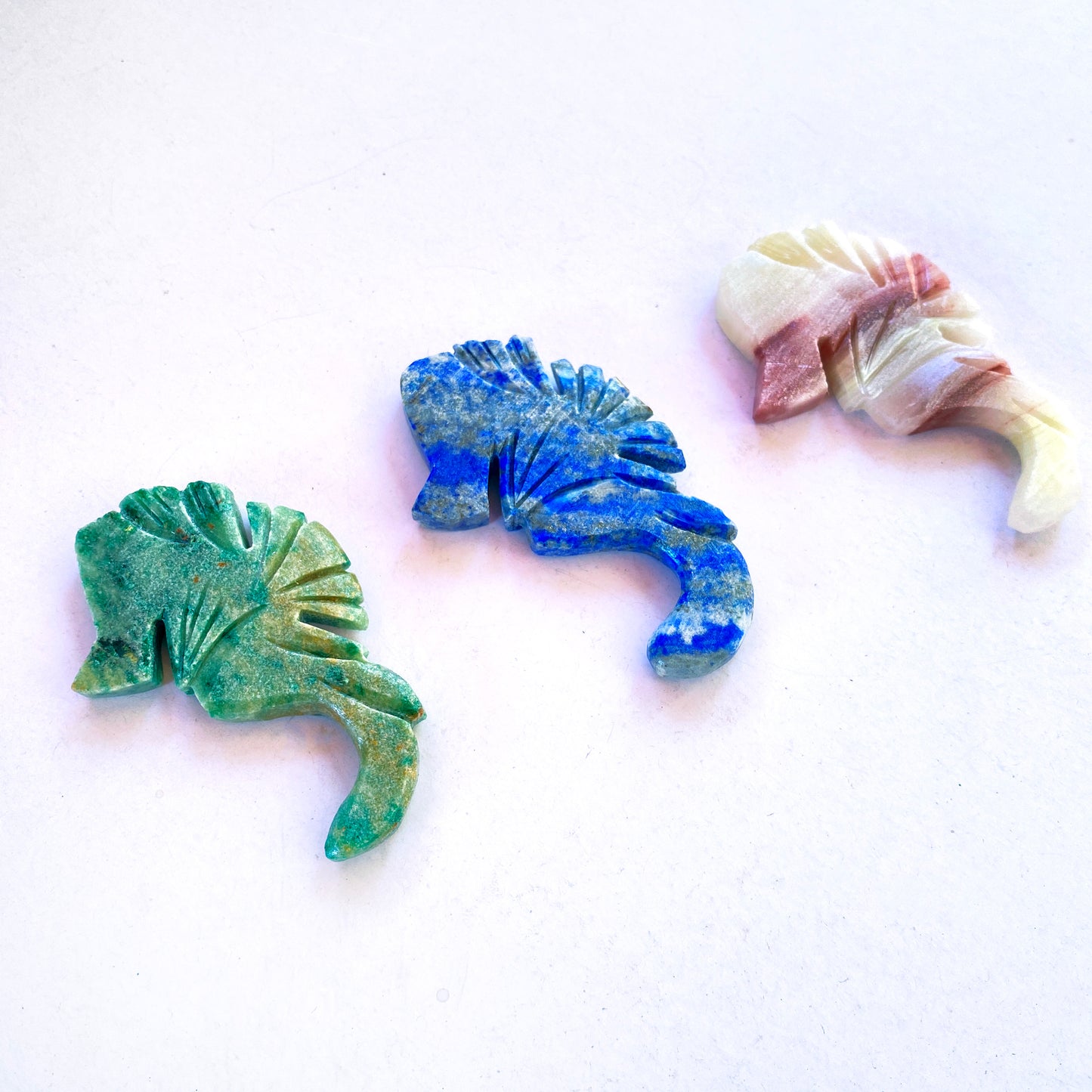 Gemstone Carved Seahorses