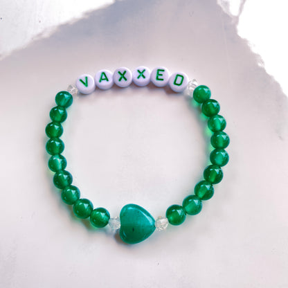 Green Ladies VAXXED gemstone bracelet