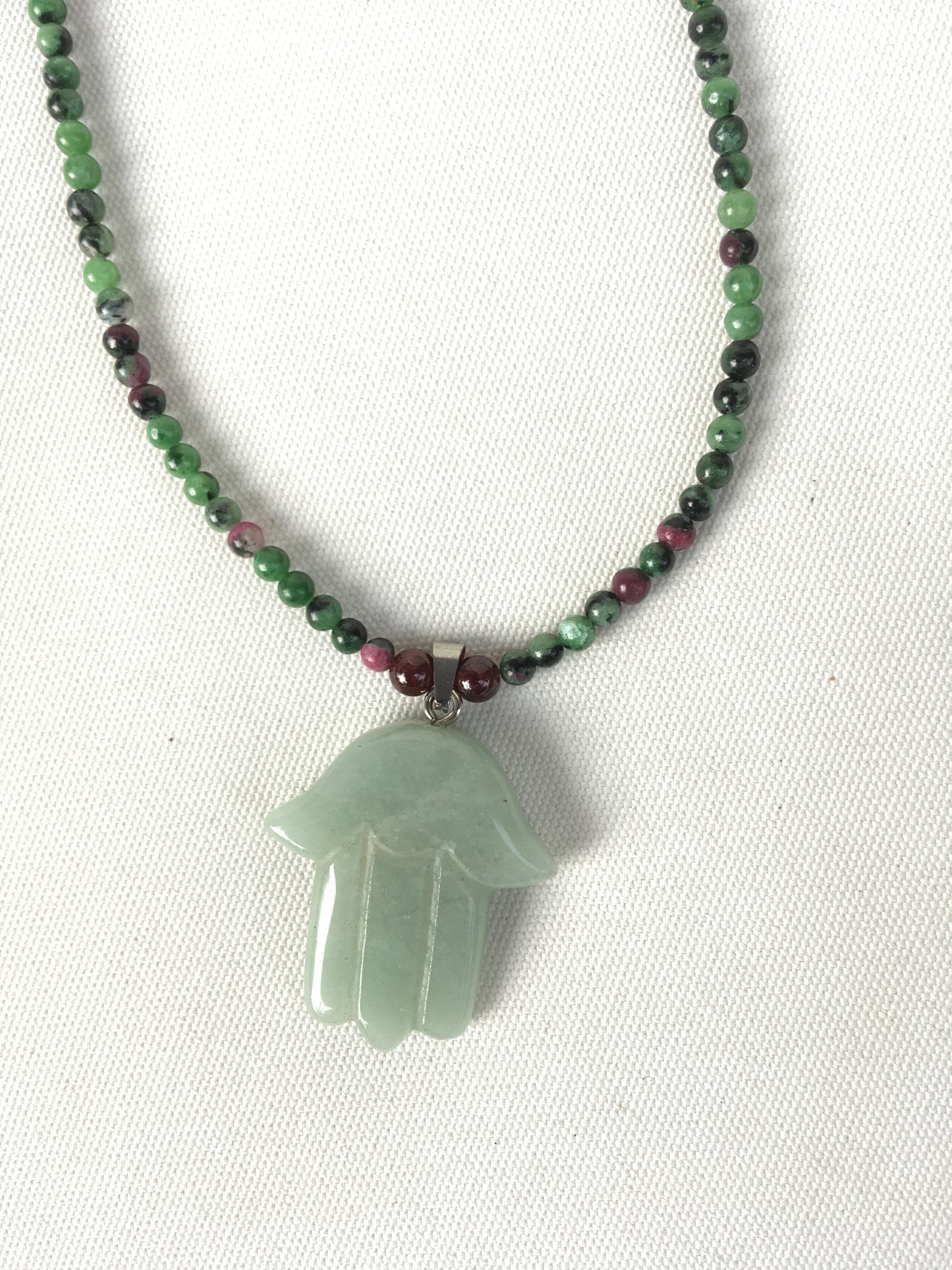 Women's Gemstone Hamsa Palm Necklaces