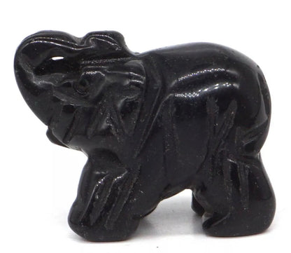 Gemstone Carved Elephants