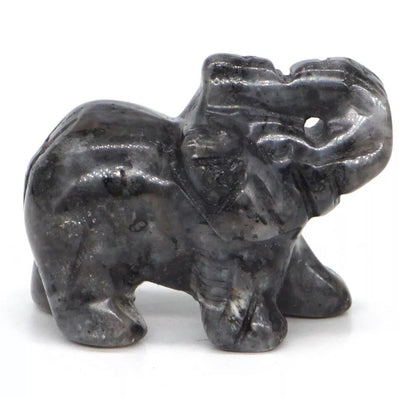 Gemstone Carved Elephants