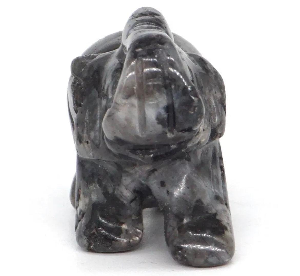 Gemstone Carved Elephants