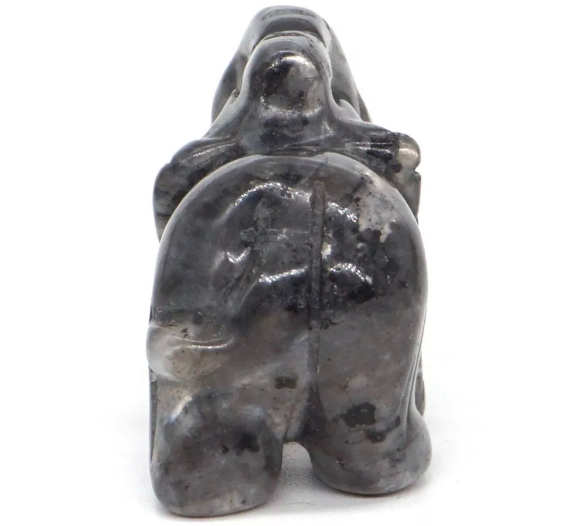 Gemstone Carved Elephants