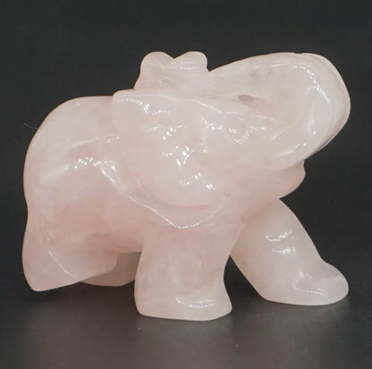 Gemstone Carved Elephants