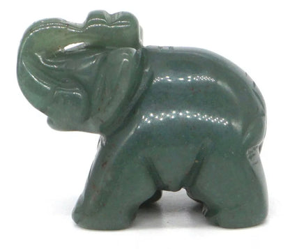 Gemstone Carved Elephants