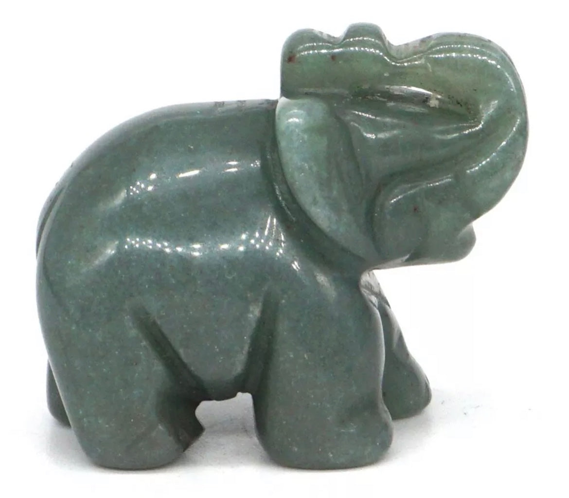 Gemstone Carved Elephants