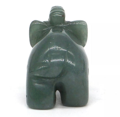 Gemstone Carved Elephants