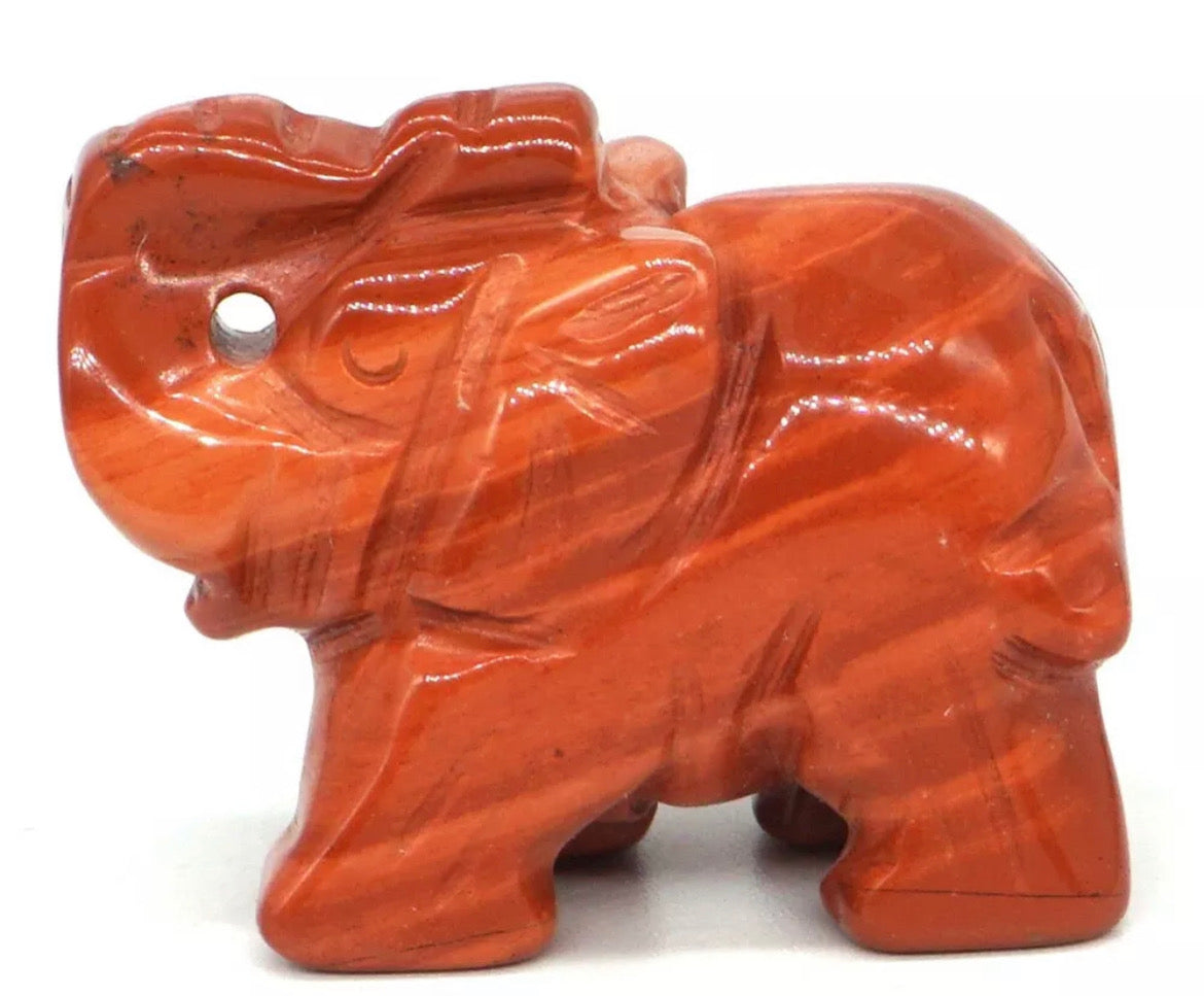 Gemstone Carved Elephants