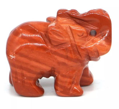 Gemstone Carved Elephants