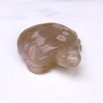 Sakura Agate Gemstone carved Turtles