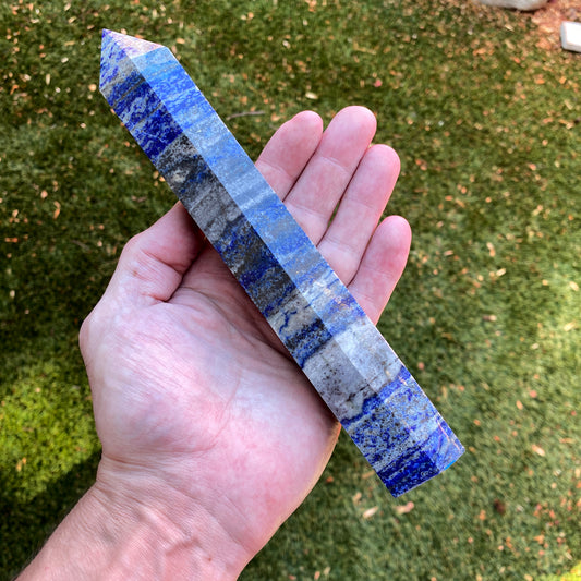 Lapis Lazuli Gemstone Tower Point healing energy Obelisk