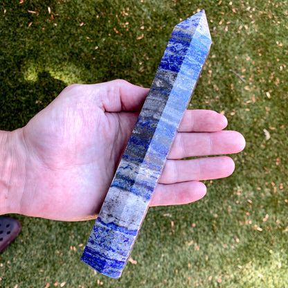 Lapis Lazuli Gemstone Tower Point healing energy Obelisk