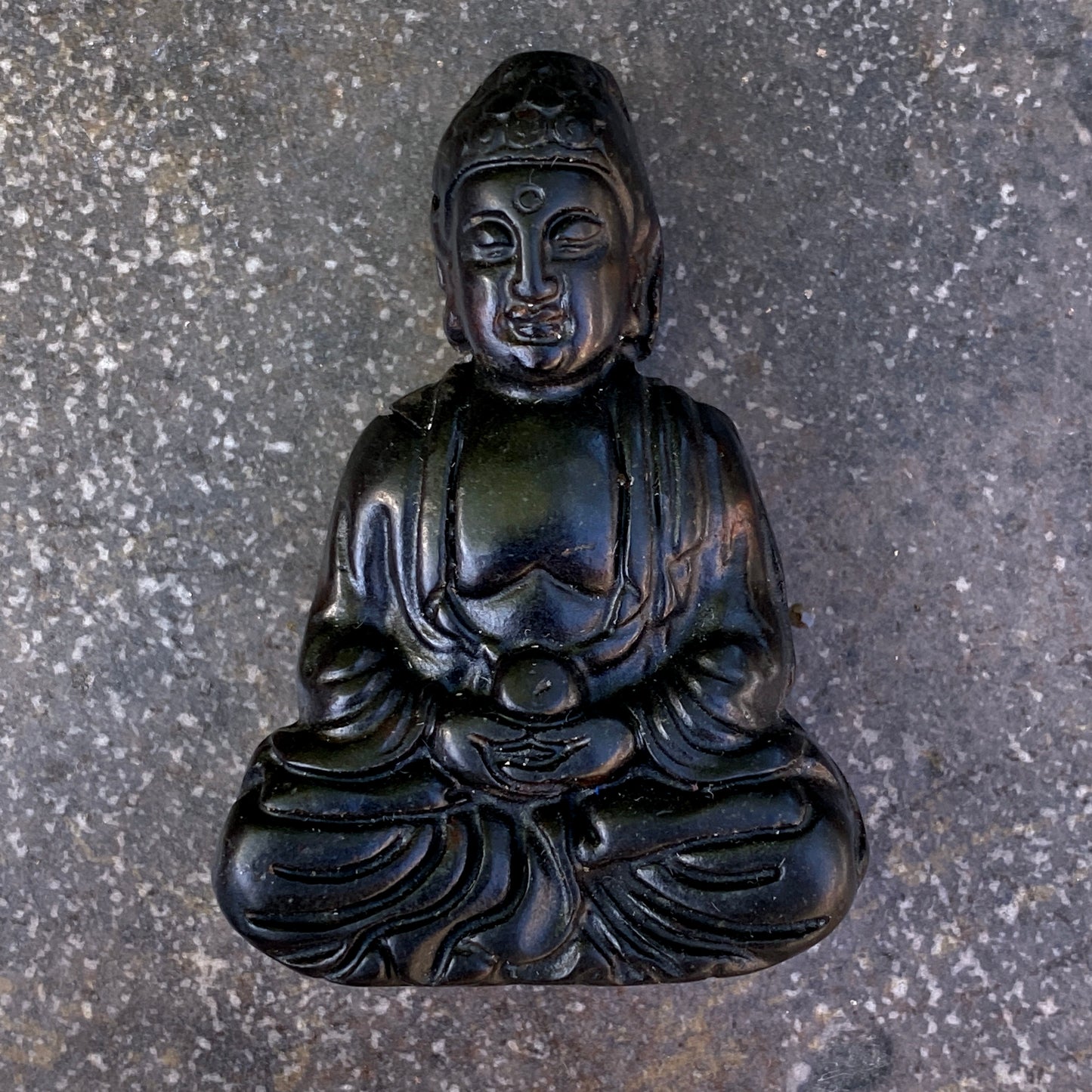 Gemstone Carved Sitting Buddha figure