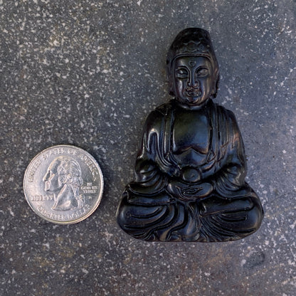 Gemstone Carved Sitting Buddha figure