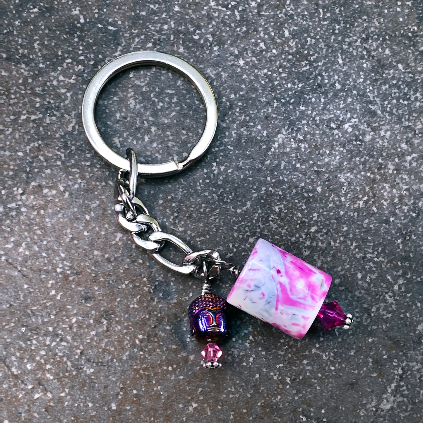 Genuine Gemstone Keychain