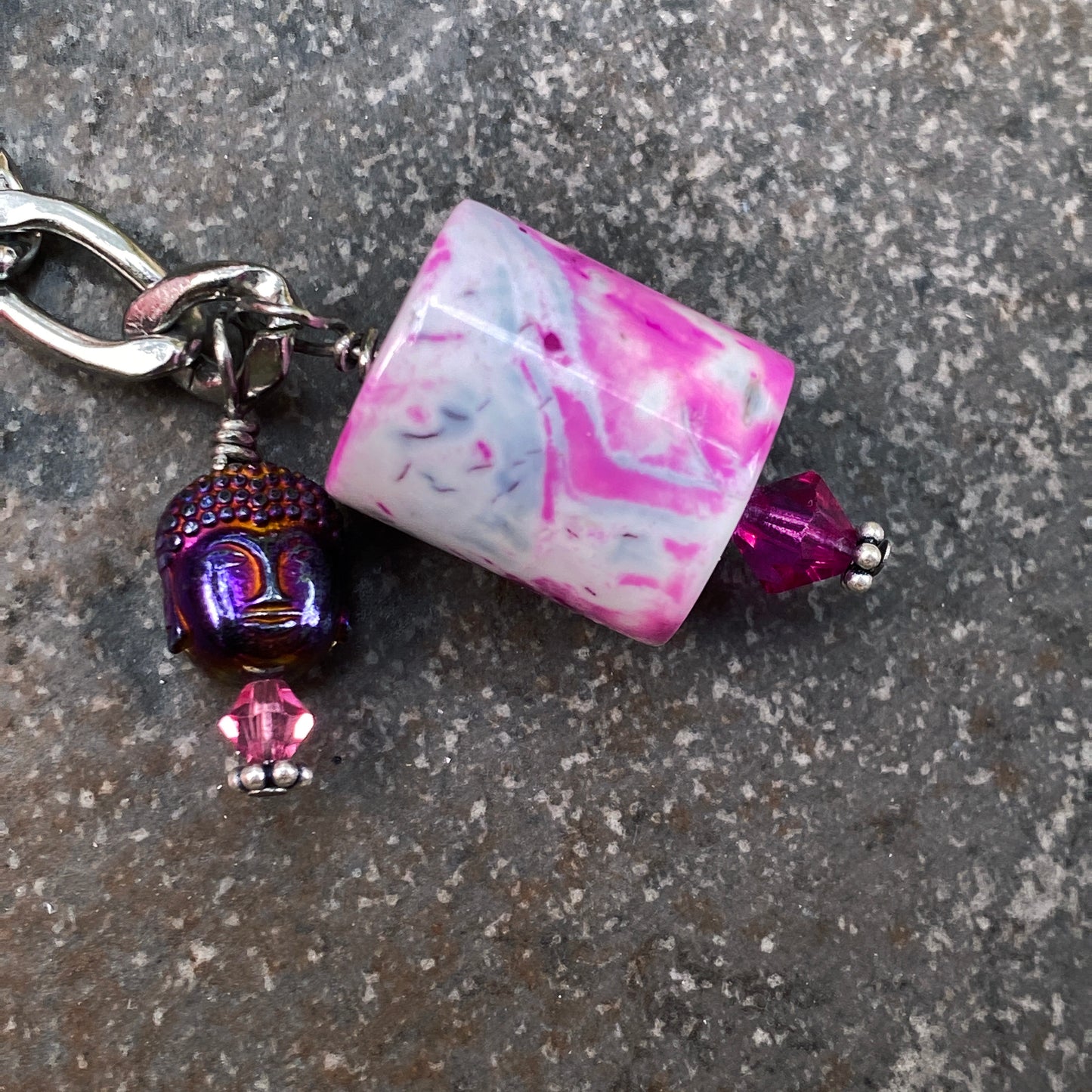 Genuine Gemstone Keychain