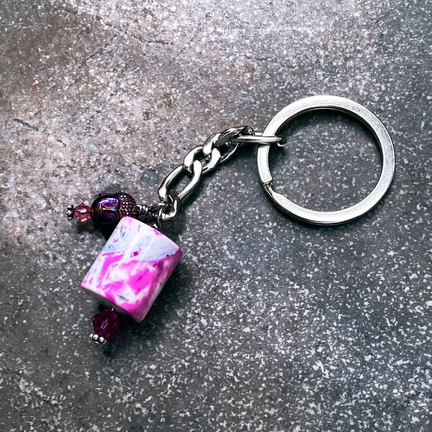 Genuine Gemstone Keychain