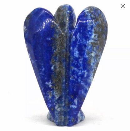 Angel Statue carved from Natural Gemstone Lapis lazuli