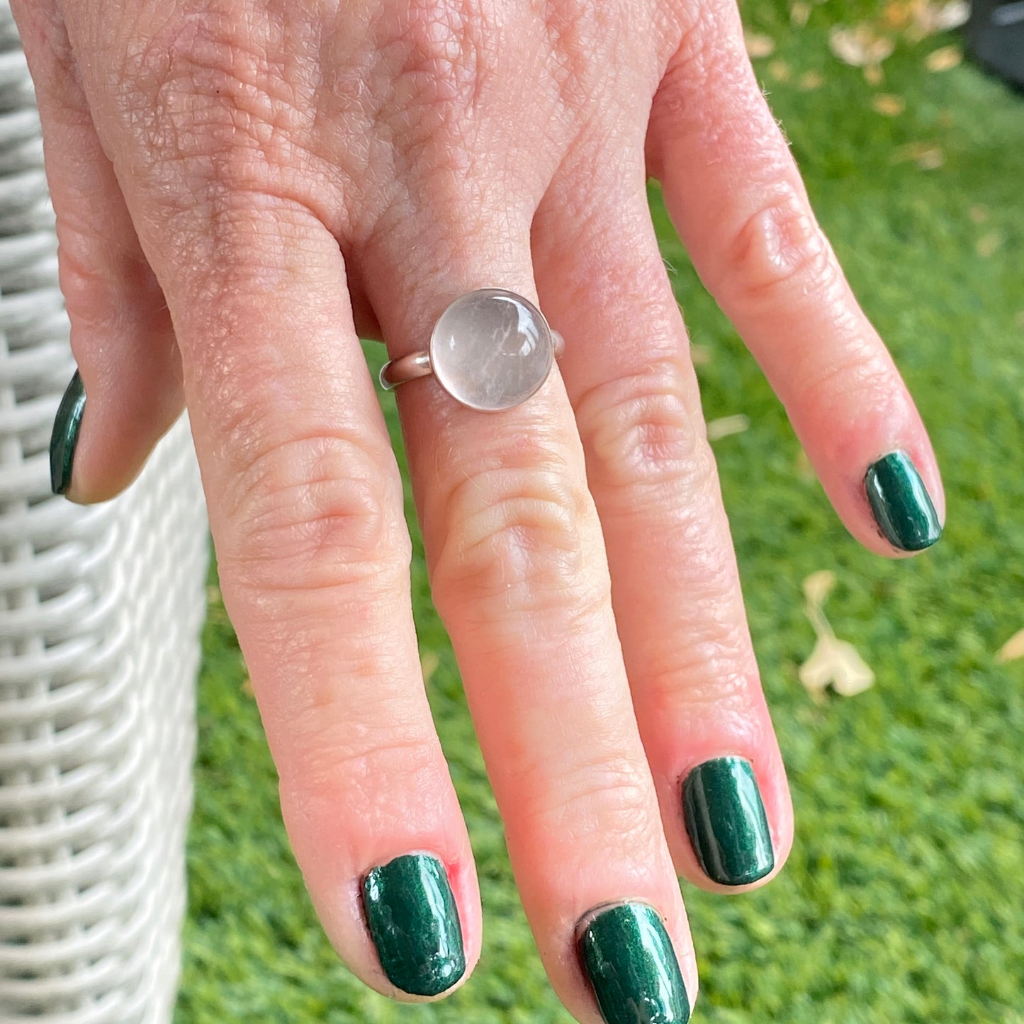 Rose Quartz Sterling Silver Ring