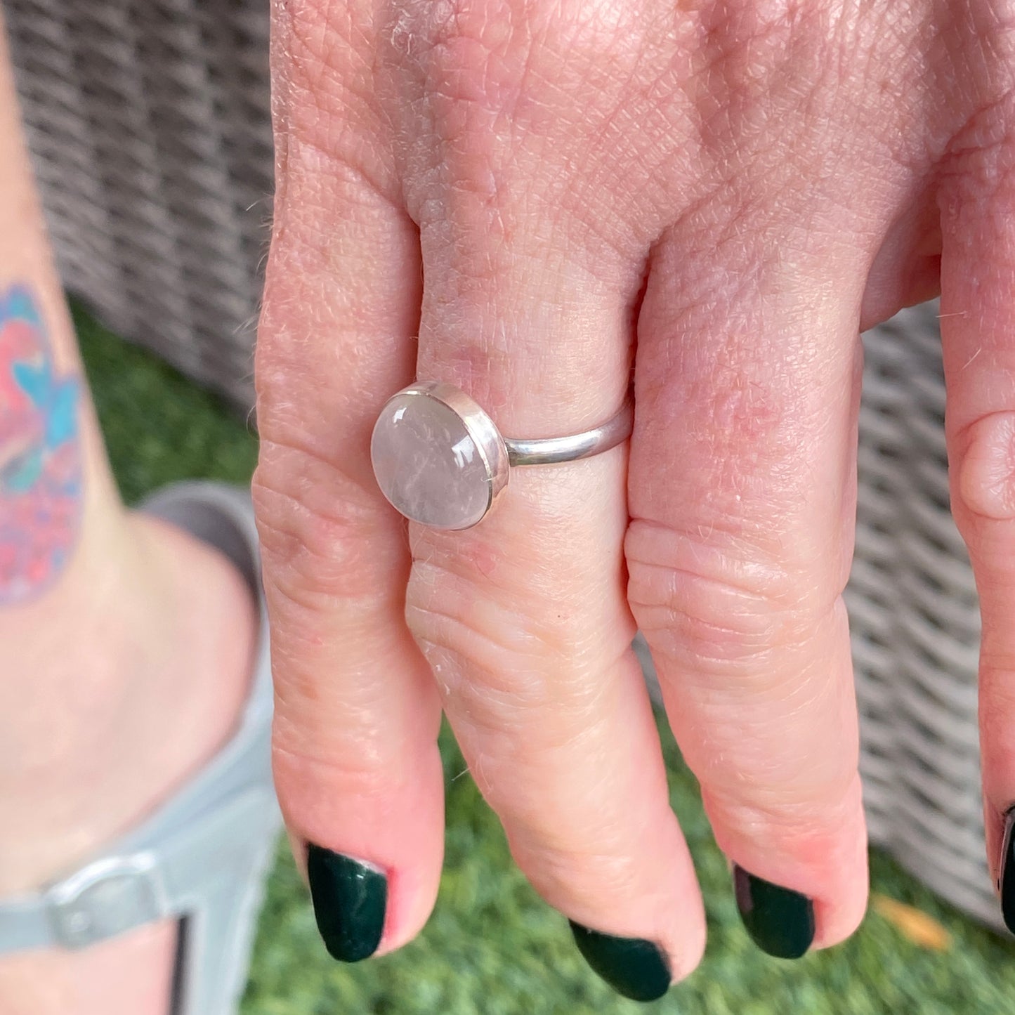 Rose Quartz Sterling Silver Ring