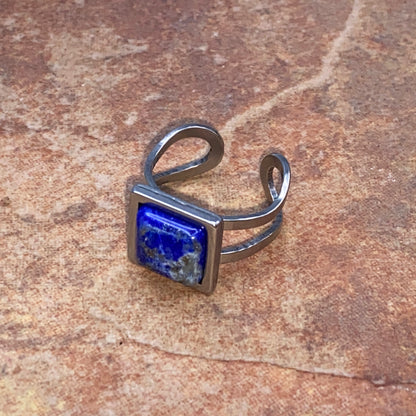 Square Gemstone adjustable rings.