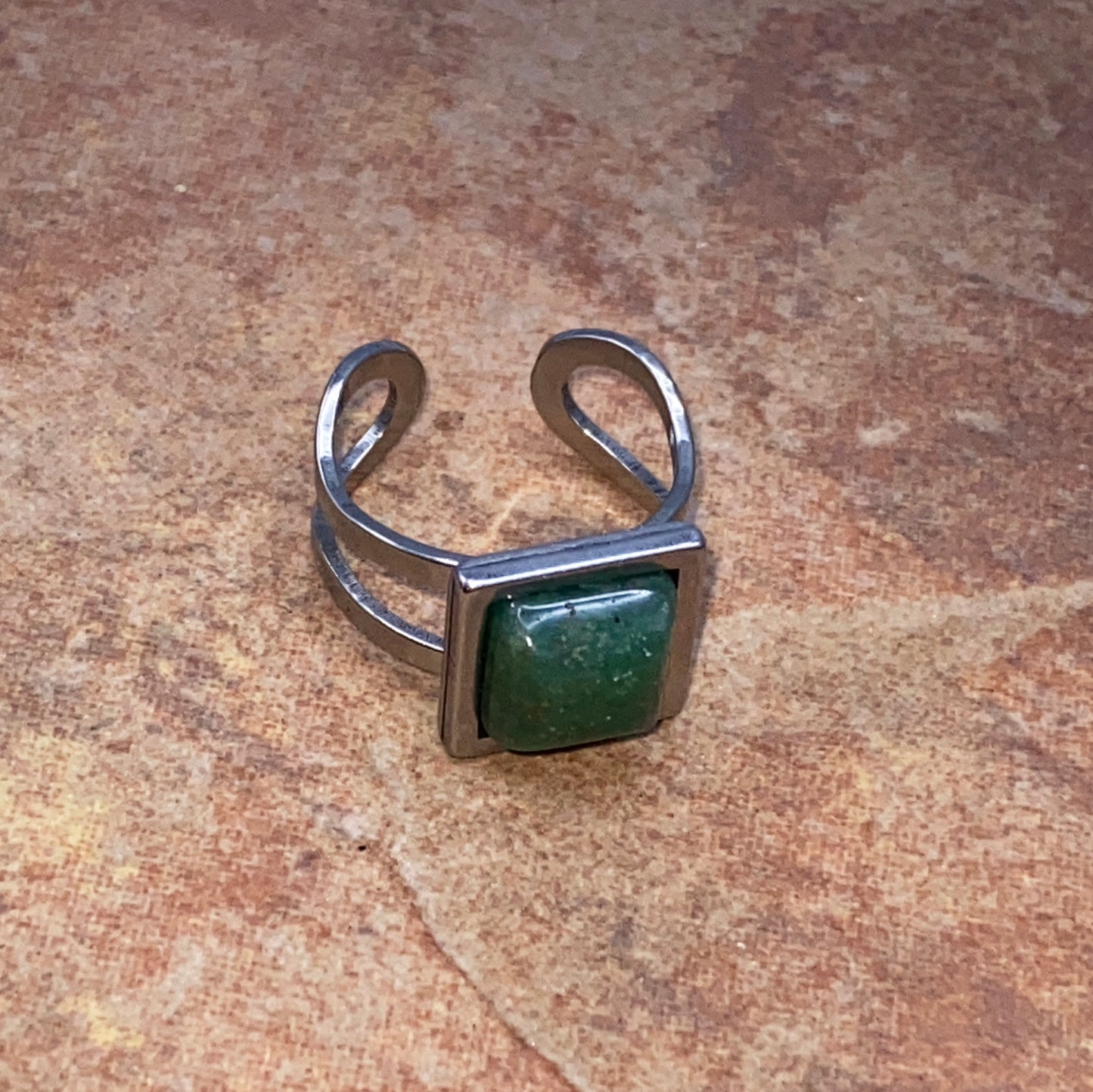 Square Gemstone adjustable rings.