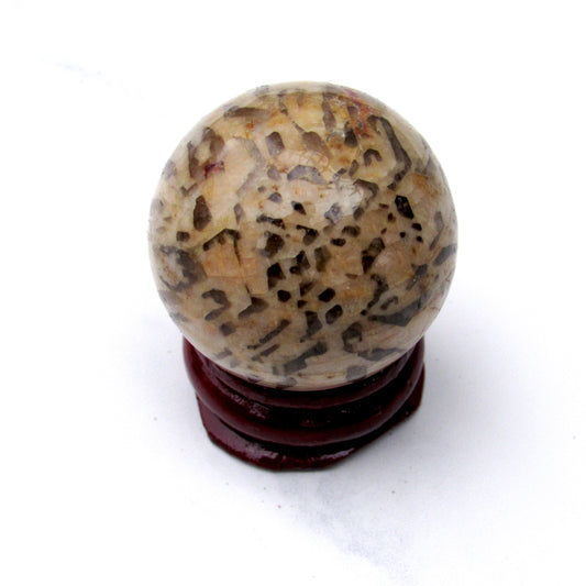 Natural zebradorite crystal gemstone semiprecious sphere ball reiki healing with stand