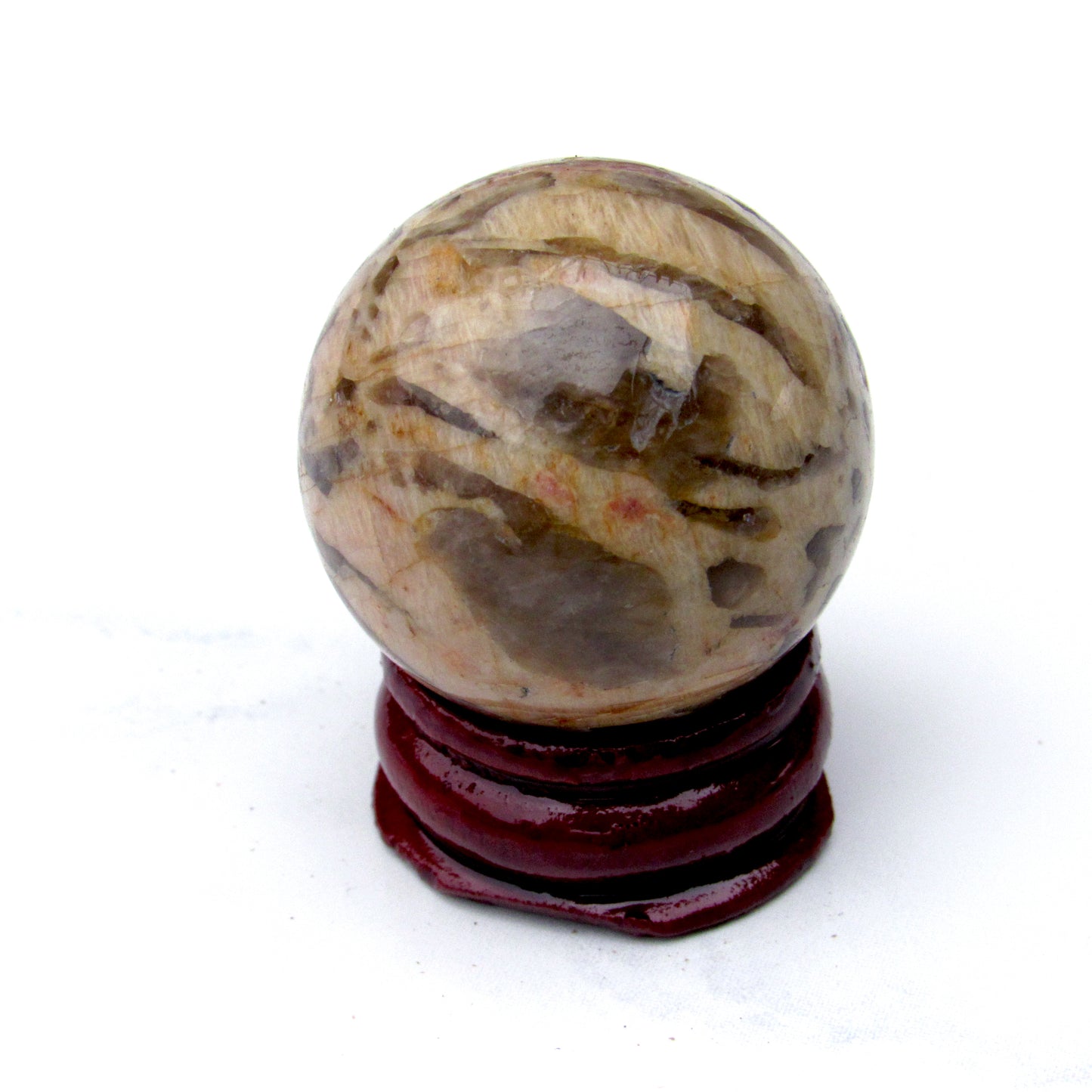 Natural zebradorite crystal gemstone semiprecious sphere ball reiki healing with stand