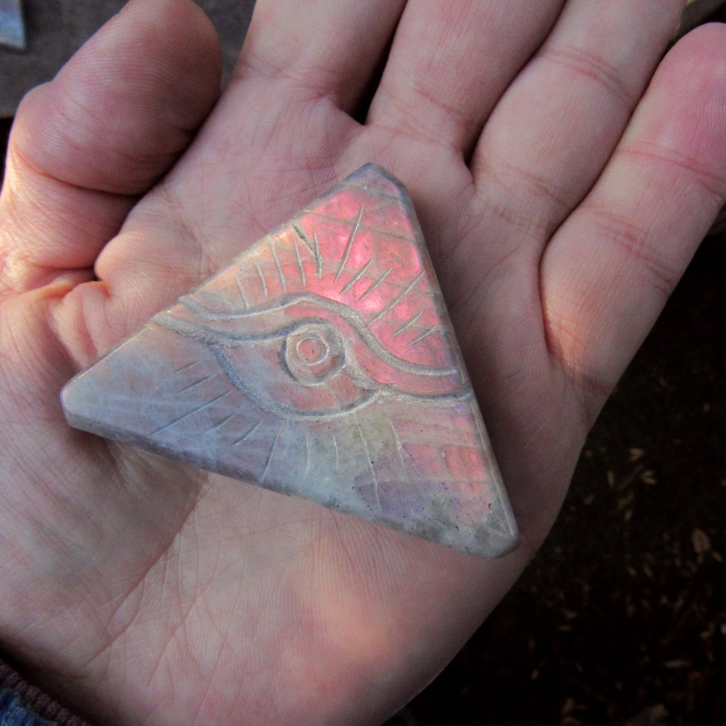 Natural Purple Labradorite gemstone Eye of Protection