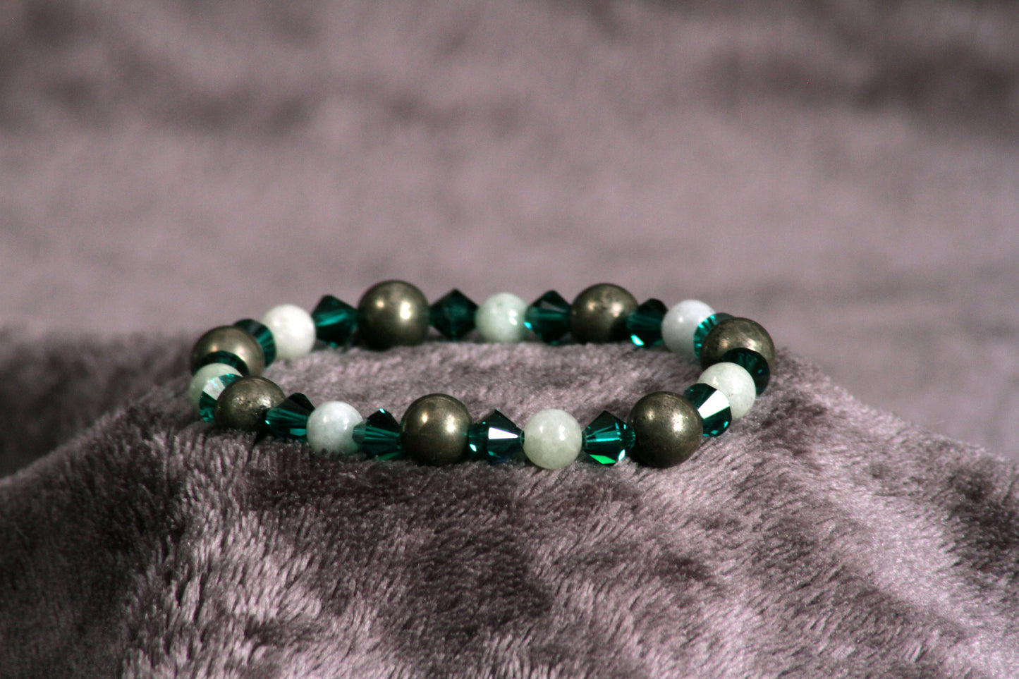 Women's Burma and Pyrite gemstone Bracelet