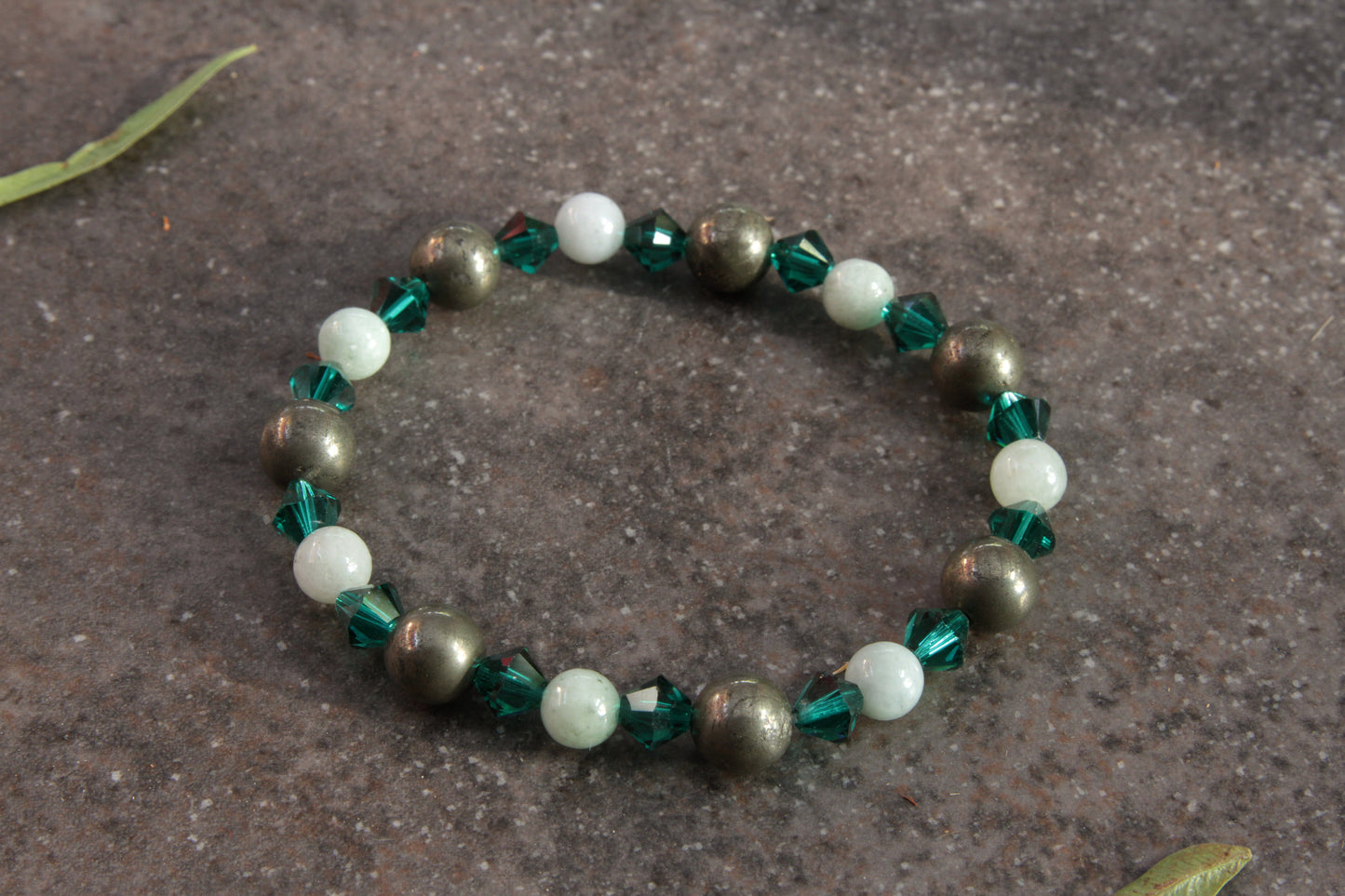 Women's Burma and Pyrite gemstone Bracelet